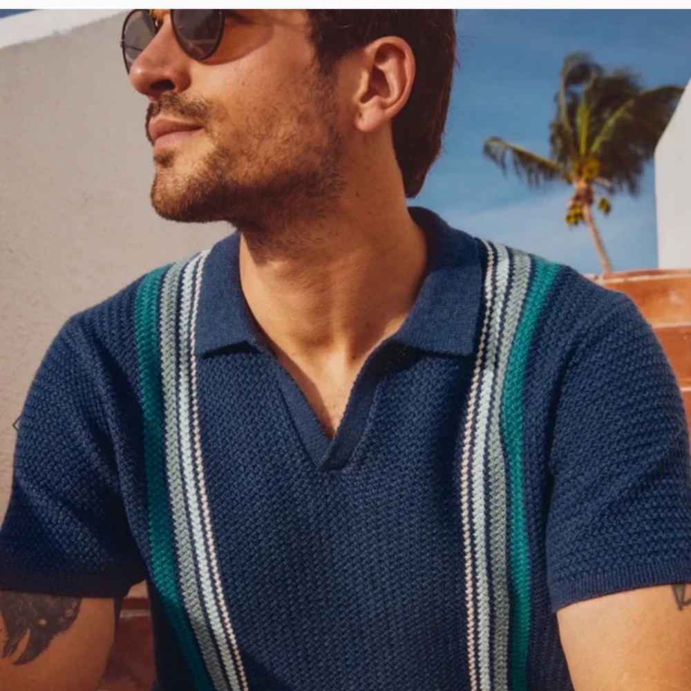 MARINE LAYER Conrad Sweater Polo SMALL